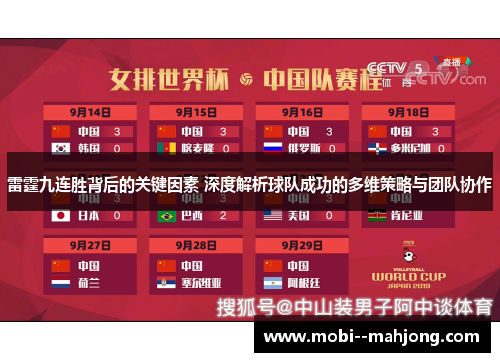 雷霆九连胜背后的关键因素 深度解析球队成功的多维策略与团队协作