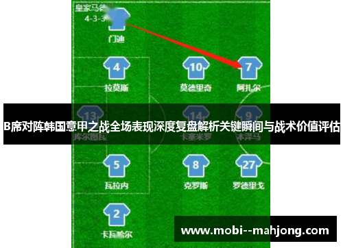 B席对阵韩国意甲之战全场表现深度复盘解析关键瞬间与战术价值评估